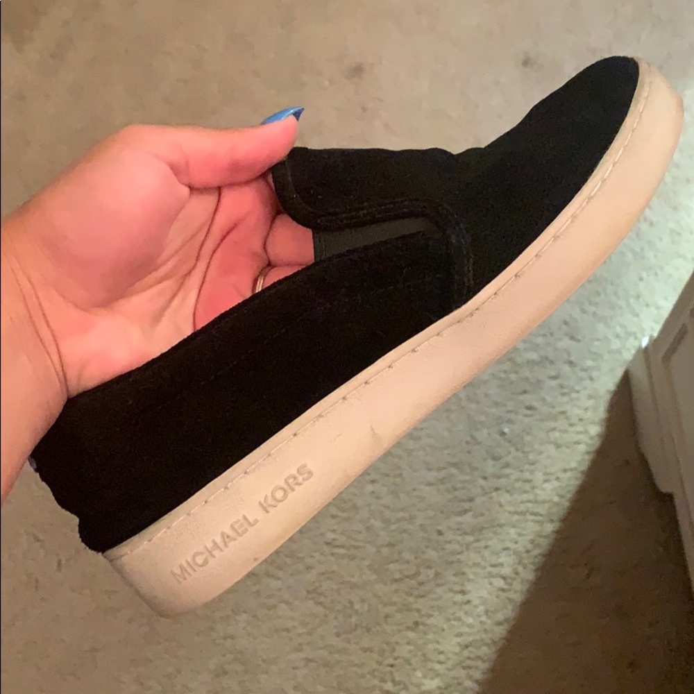 Black Michael Kors slip ons